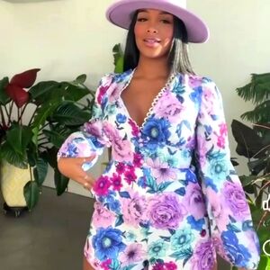 Cutely Covered floral romper.